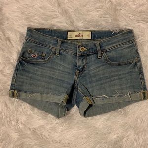 Hollister blue denim shorts